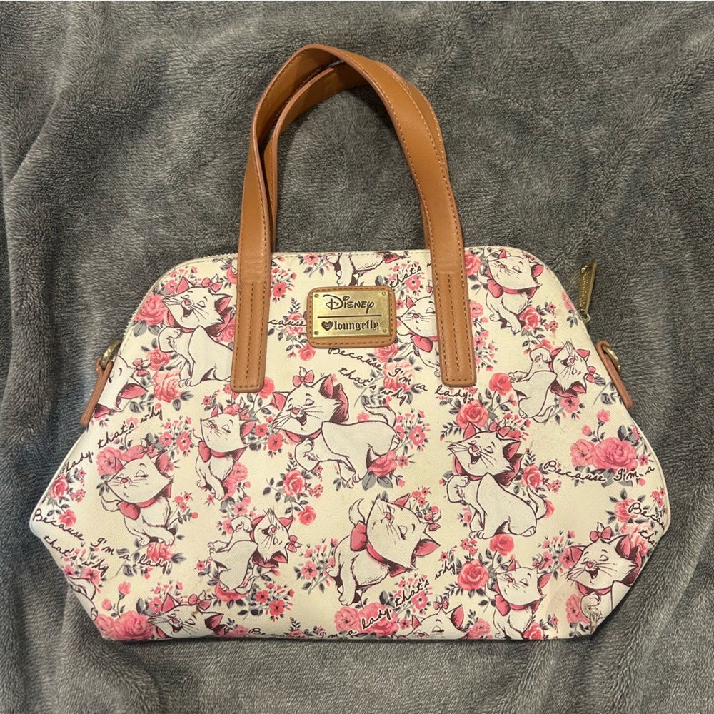 Pre-Loved! Loungefly Disney The Aristocats Marie Satchel Crossbody Purse - Picture 5 of 13